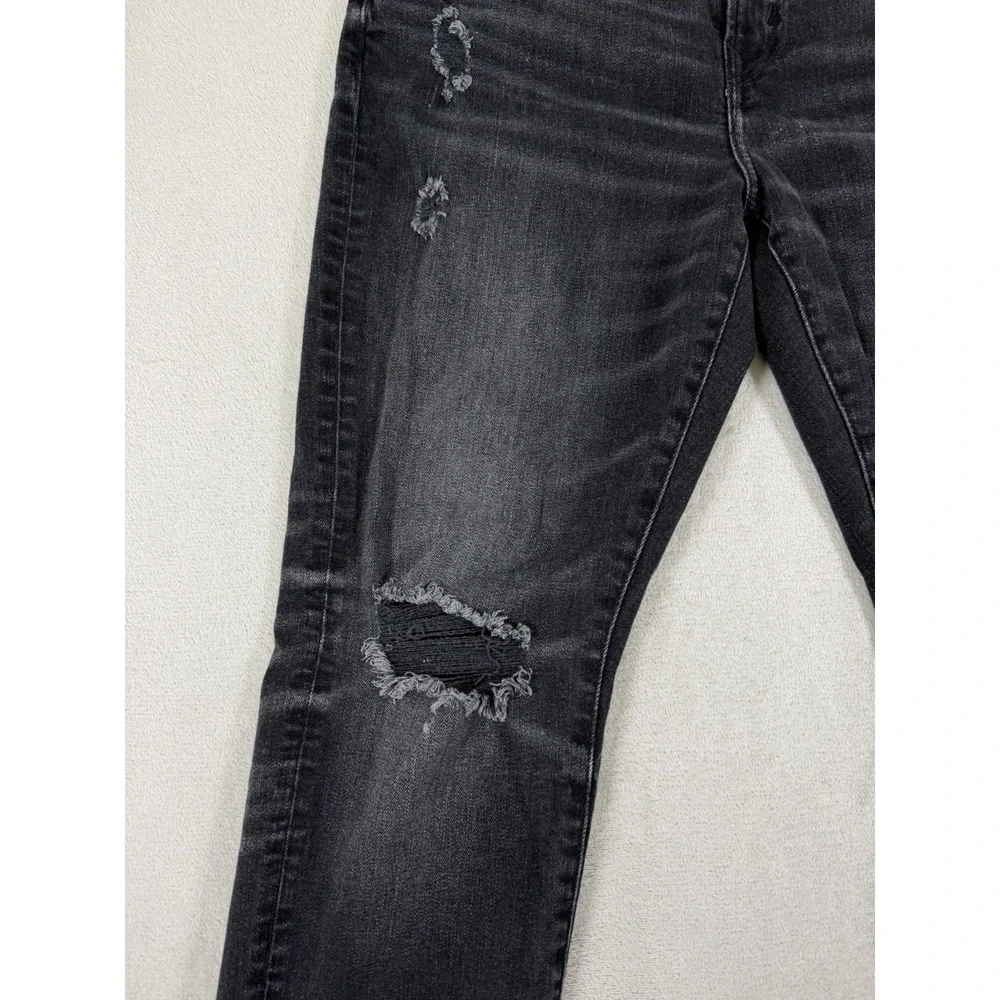 American Eagle Outfitters Air flex+ Distressed Black Slim Fit Jeans Size 34X30